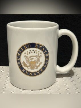 Vintage Coffee Mug Cup United States Senate Capital Political 90’s
